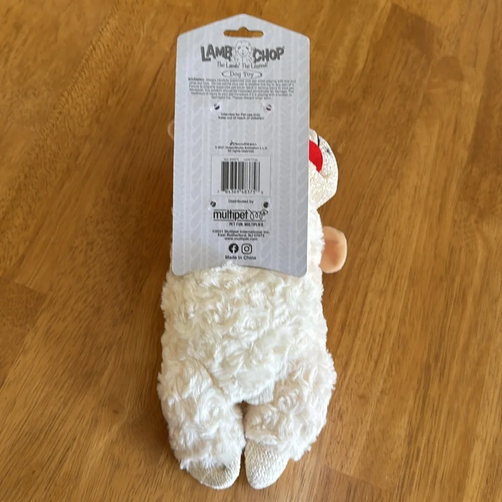 ✋NWT Lamb Chop Dog Toy Squeeze Squeak Pet